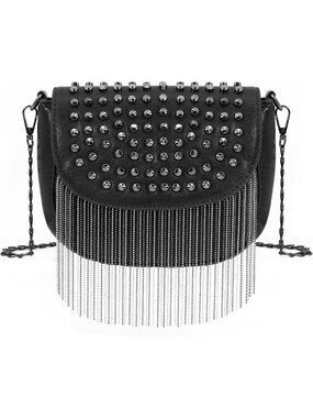 Stylish Large Capacity Fringe Shoulder Bag for Women - Trendy PU Handbag